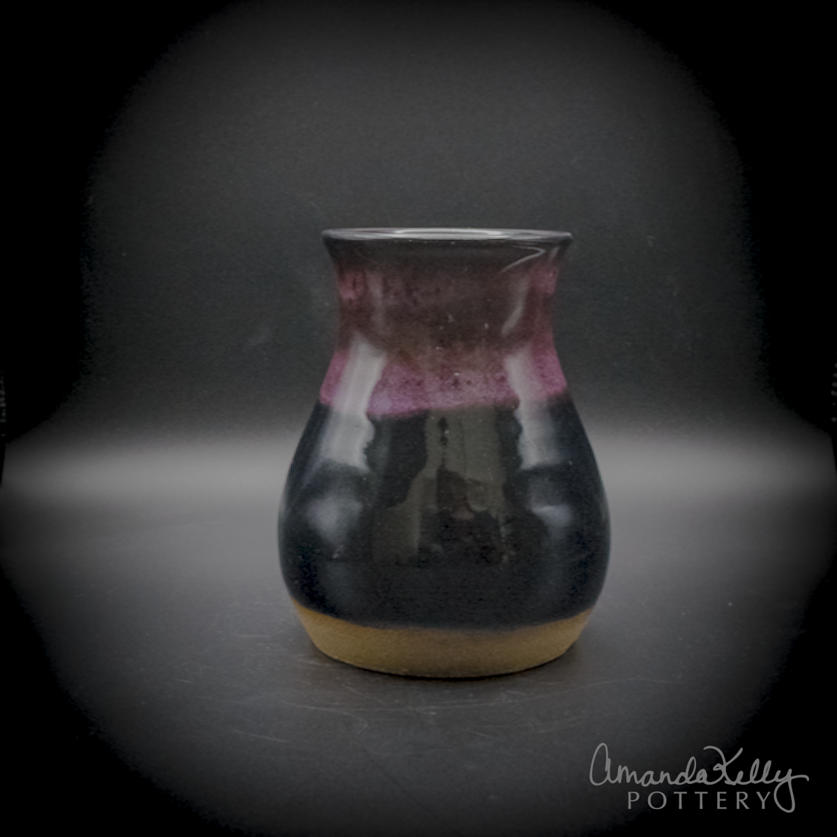 Midnight Violet Rim Stoneware Tumbler — 9oz - Image 3
