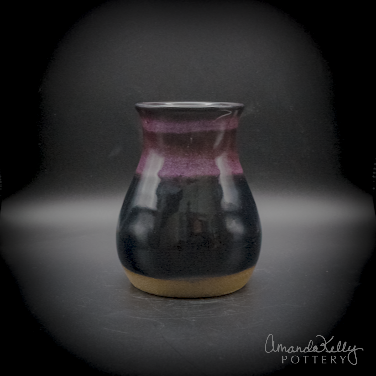 Midnight Violet Rim Stoneware Tumbler — 9oz - Image 2