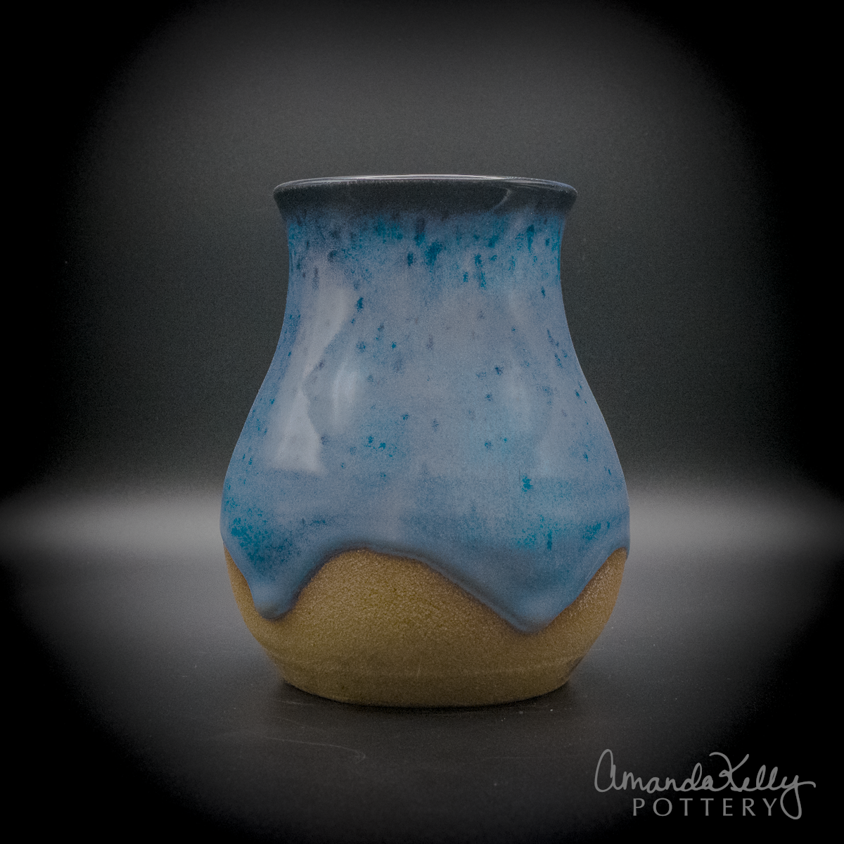 Midnight Sapphire Wave Tall Belly Mug — 14oz - Image 4