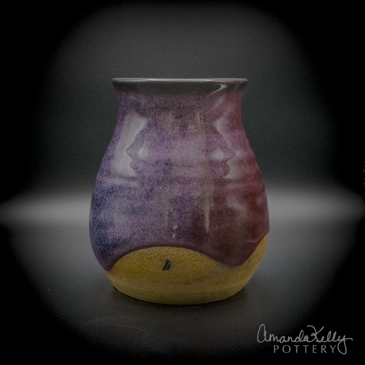 Midnight Violet Waves Milk Bottle Belly Mug — 16oz - Image 4